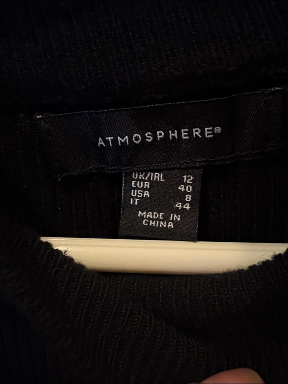 Atmosphere Black Ribbed Cold-Shoulder Top - Picture 2 of 5